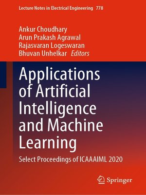 cover image of Applications of Artificial Intelligence and Machine Learning
